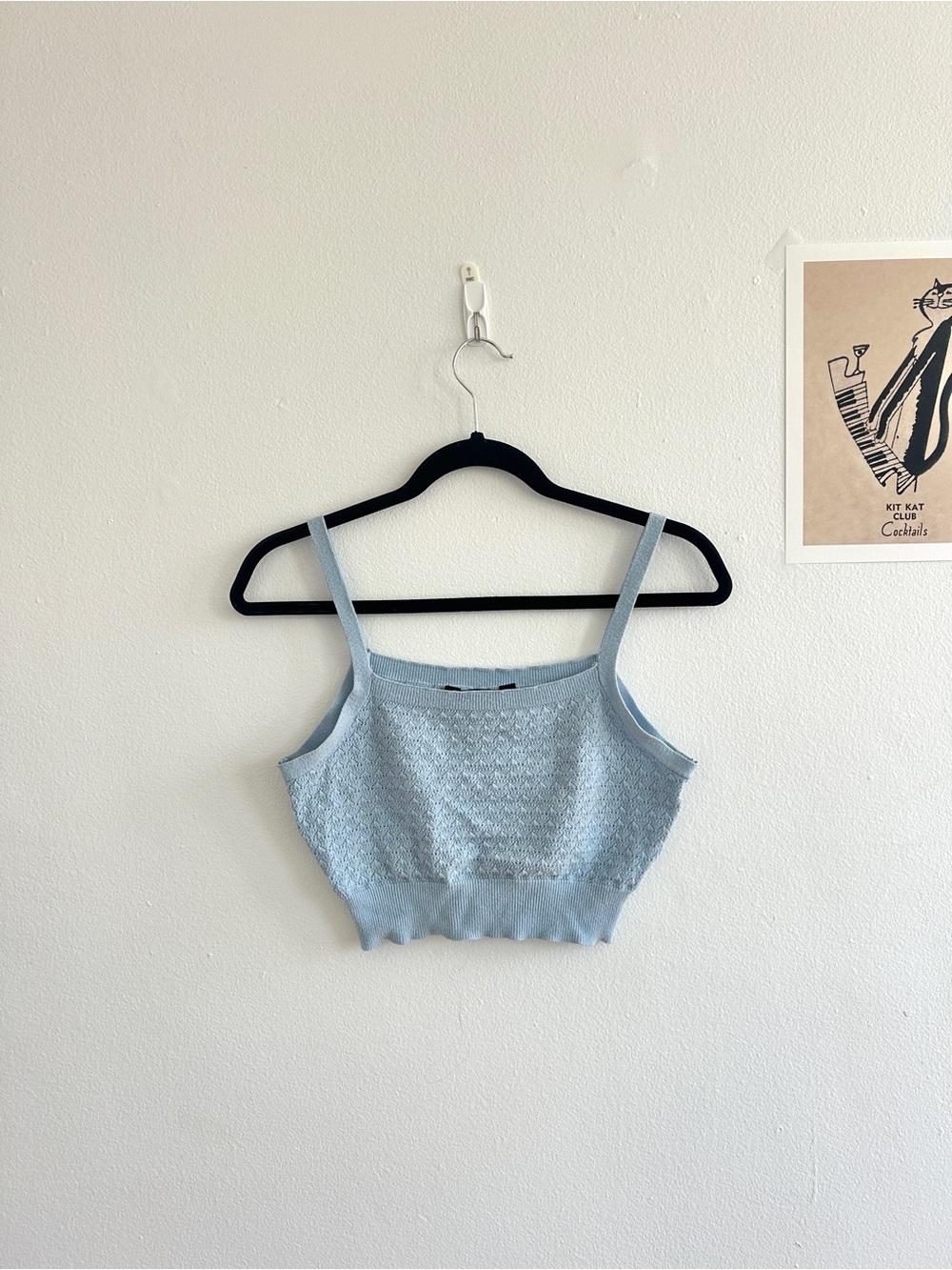 Cropped Blue Knit tank top